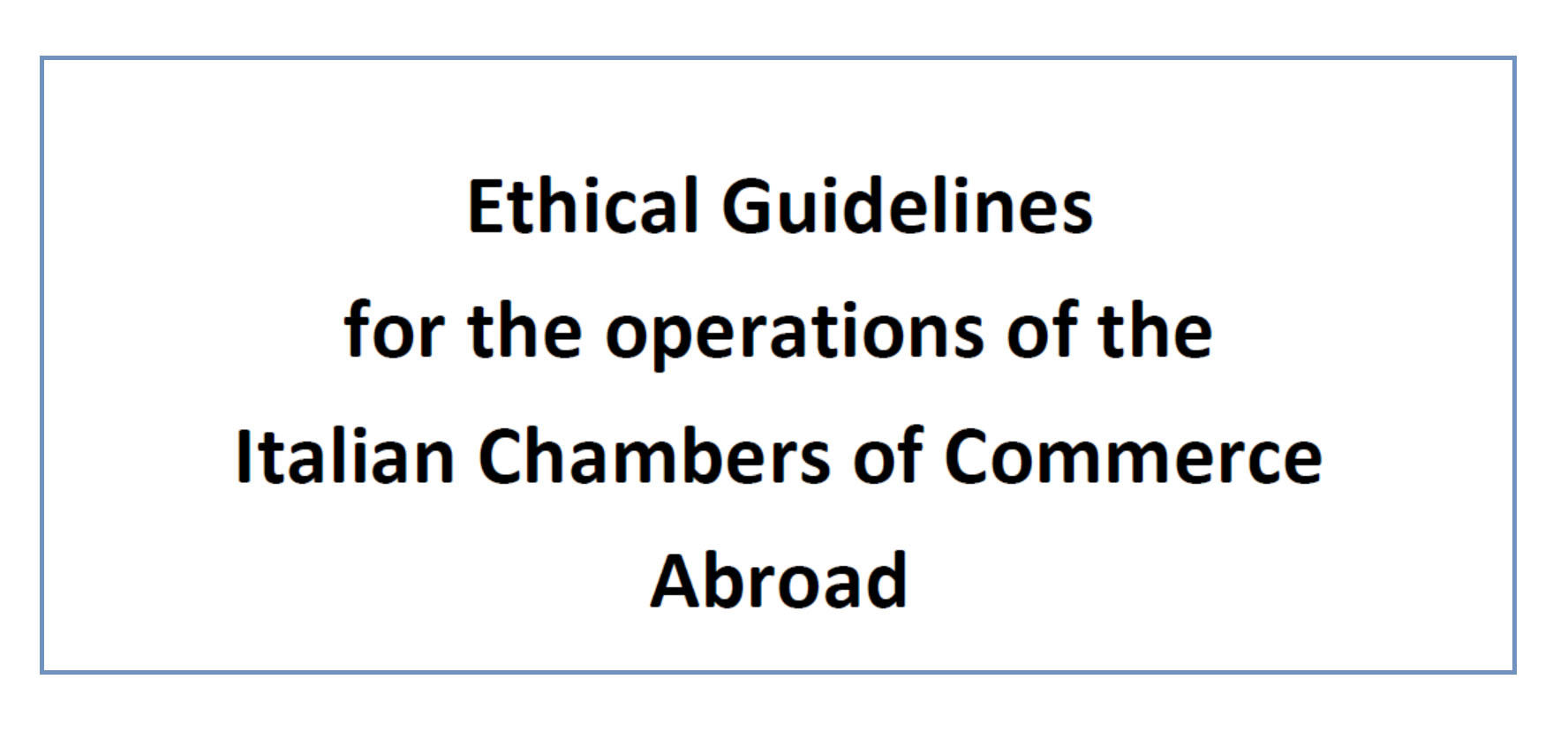 Ethical guidelines